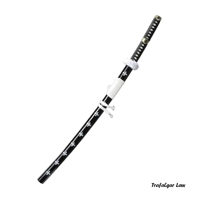 41-in Trafalgar Law Kikoku Katana Replica - Plastic Anime Katana Swords, Lightweight Inner Core, Unsharpened Safe Blade, Anti-Slip Grip, Cosplay Toy Sword, Decorative Prop for Comic Cons, Fan Gifts for Enthusiasts