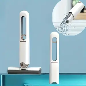 A Set Of Mini Mop with 1 Sponge Mop Head, Manual Desktop Mop, Multifunctional Portable Glass Wiper, Suitable for Bathroom, Car, Window Cleaning, Super Absorbent, Cleaning Supplies, Back-to-School Essential Tool Mop Self Drying Microfiber Mop