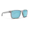 Blenders Mesa Crossing Alaska Sunglasses – Polarized Blue Mirrored Lenses, Matte Crystal Grey-to-Clear Fade Frame, 100% UV Protection, Medium-Large Fit
