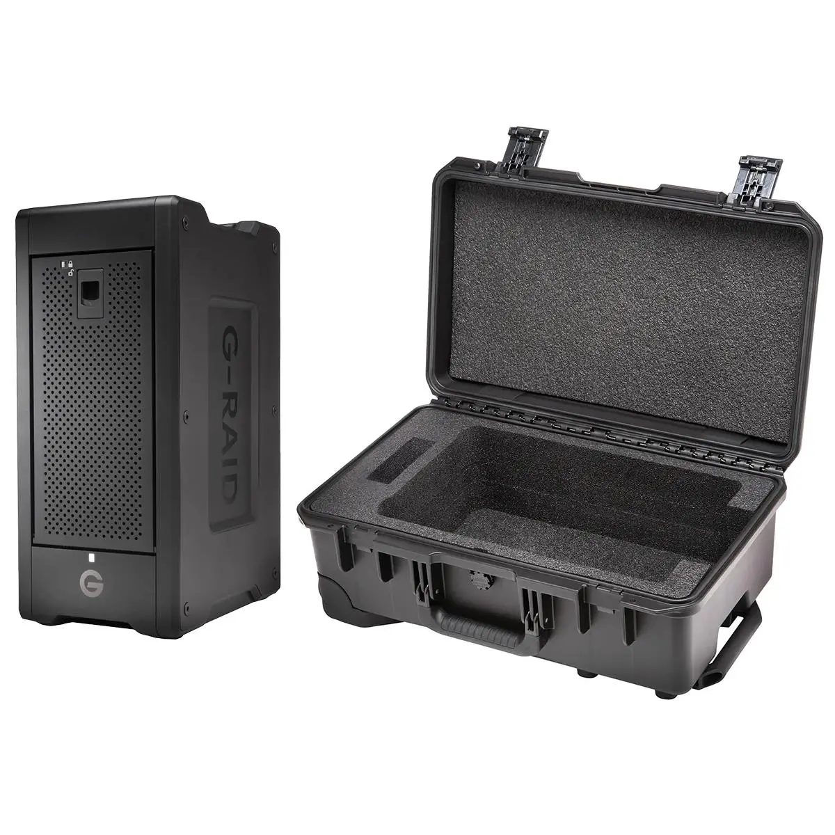 WD G-RAID Shuttle 8-Bay Thunderbolt 3 and USB-C RAID Array with 48TB (8x 6TB) Removable HDD, Bundle with iM2500 Storm Carry-On Case