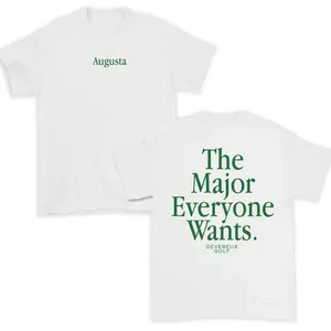 Augusta Major Golf T-Shirt – Clean Typography Graphic Tee, Minimalist Golf Shirt, Gift for Men Women, Masters Inspired Tee