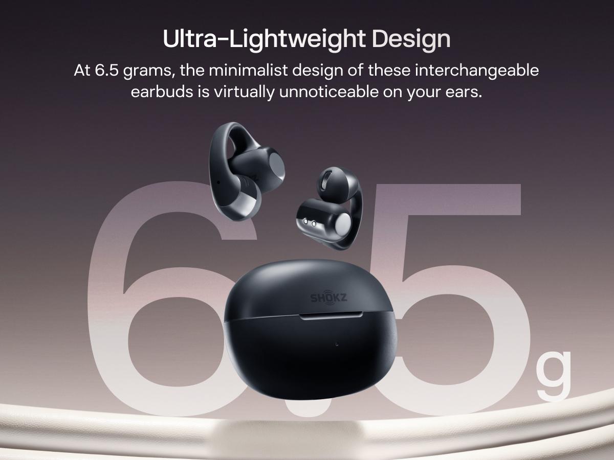 【Live only】SHOKZ OpenDots ONE - Open-Ear Headphones - Wireless Bluetooth Earbuds with Microphone - Premium Dolby Audio - Water Resistant - Fast Charging - Up to 40 hrs Playtime 【Live only】SHOKZ OpenDots ONE - Open-Ear Headphones - Wireless Bluetooth Earbuds with Microphone - Premium Dolby Audio - Water Resistant - Fast Charging - Up to 40 hrs Playtime