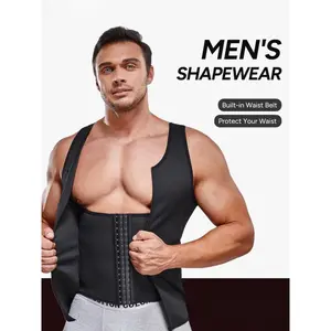 Men's  Waist Trainer Trimmer Compression Vest Steel Bone Support  Outdoor Sport Exercise Athletic
