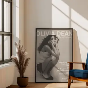 Olivia Dean Poster | The Art of Loving Album Cover Print | Trendy Music Wall Art | Pop Icon Signed Tracklist Room Decor | Olivia Dean Gift P