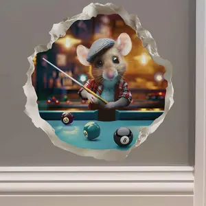 Pool Billiards Mouse Hole Decal