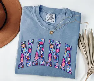 Comfort Colors Nana T-shirt, Floral Nana Spring Tee, Trendy Nana Shirt, Women's Flower Nana Tshirt, Spring Gift for New Nana