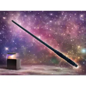 Magic Wand-Black Wood with Hieroglyphic Design