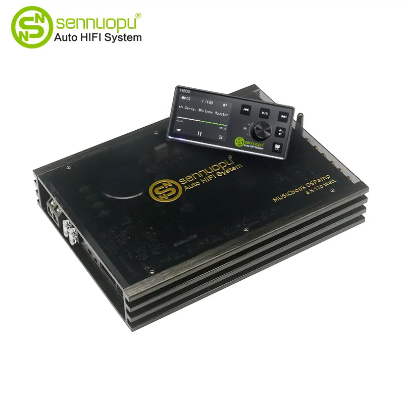 Digital Audio Signal Processing, Sennuopu X680, 8-Channel DSP, Automotive Audio Signals, for Cars, 4-Channel Amplifier, Car Sound Amplifier, with Bluetooth