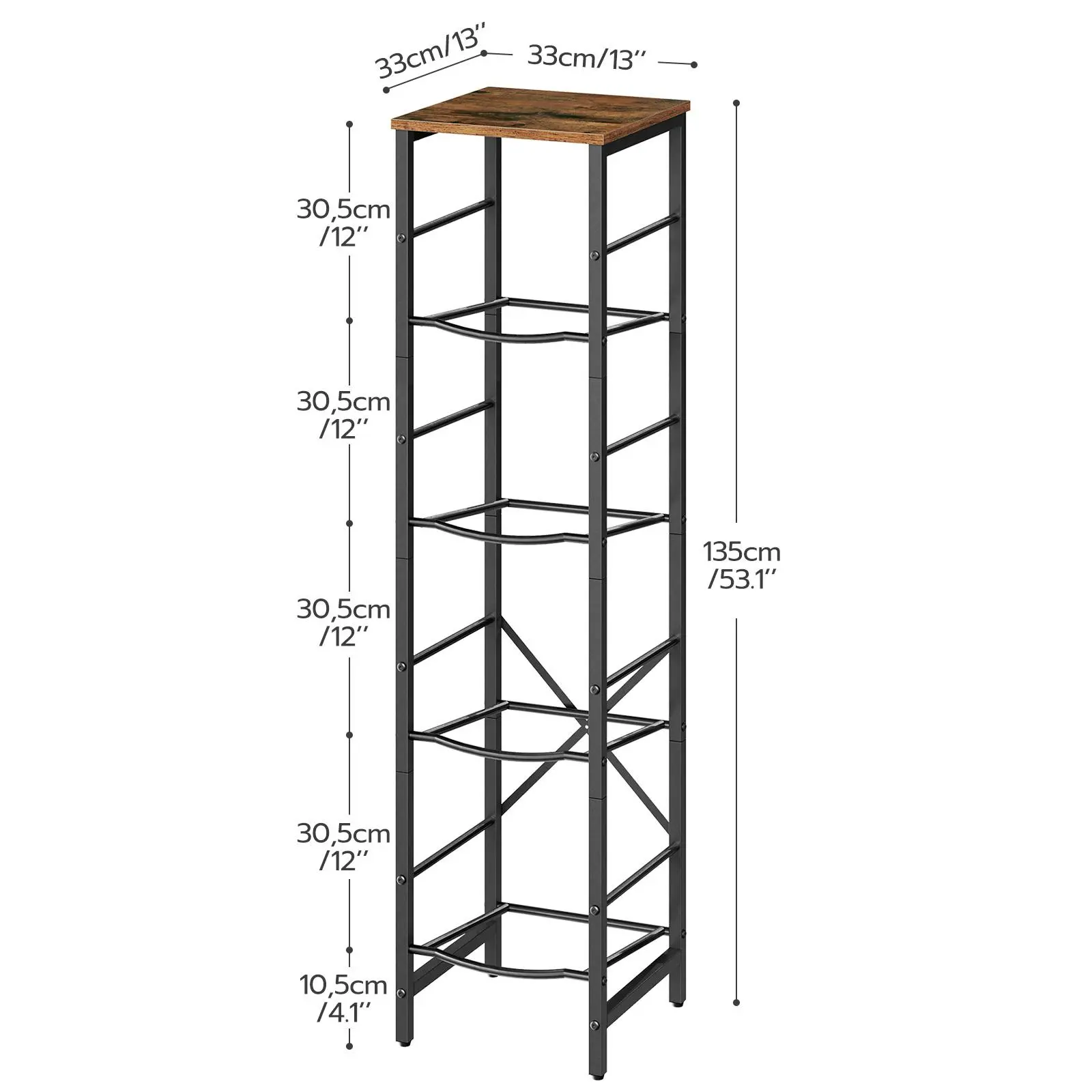 Four--Rustic Brown and Black