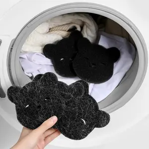 Laundry lint remover, 4 bear-shaped sponges, laundry lint remover, reusable lint sponge