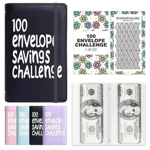 100 Envelope Saving Challenged Binder, Budget Binder, Saving Challenge Book, Saving Challenge Notebook, Money Organizer, Budget Planner Book for Budgeting,Birthday Gifts Income Tracker, Savings Challenge Planner, Monthly Budget Planner