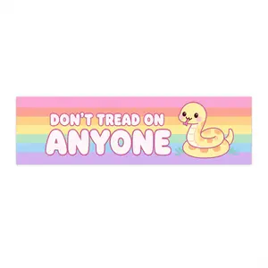 Cute Don’t Tread on Anyone Rainbow Pastel Bumper Sticker