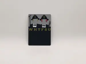 WHTFSU, step brothers version 1, Firefighter aluminum playing card. Firefighter gifts, firefighter helmet card. Magnet option available.