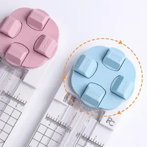 4-in-1 Rotary Paper Trimmer with Dial Blades - Multi-Function Craft Paper Cutter for Straight, Wave, Perforated Cuts & Creasing, Portable Guillotine Alternative for Scrapbooking, Card Making, DIY Crafts handmade gift