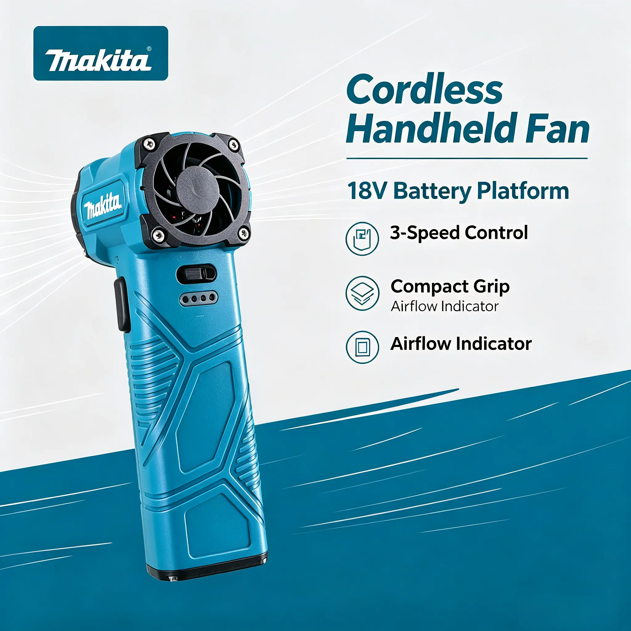 Makita Mini Blower, Compact Air Blower Tool for Car Cleaning, Workshop Dust Removal, Garage and Outdoor Applications