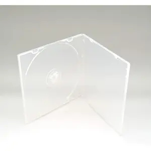 Maxtek 5.2mm CD Case, Slim Single Clear PP Poly Plastic Cases with Outer Sleeve, 100 Pack.