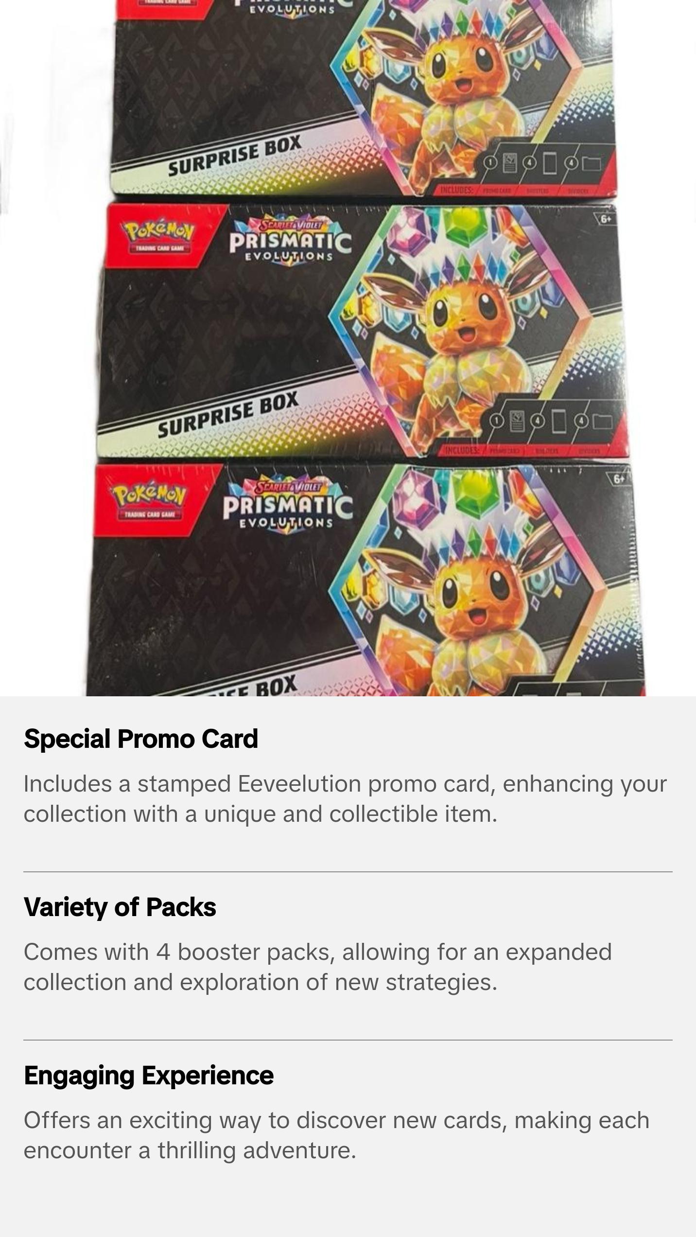 Pokemon-Prismatic evolutions-surprise box