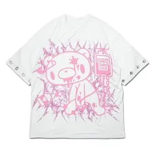 Gloomy Bear Emo, Punk, White & Pink Oversized XXL T shirt Mens Unisex Sizing