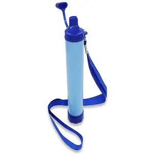 Portable water purification straw, 1 piece outdoor water purification straw, suitable for camping, hiking, and emergency rescue situations — 0.1‑micron personal water purifier | BPA‑free hollow fiber emergency water purification device