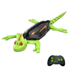 RC Wall Crawler Gecko, Rechargeable Remote Control Robot Kids Toys, Wall Climbing Funny Prank Toys Birthday Gifts for Boys & Girls Ages 4 and Up, Upgrade Low Noise