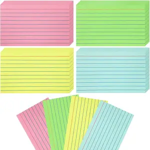 200 Sheets Colored Index Cards 3x5 Ruled, Thick Flash Cards for Studying, 3x5 Note Cards with Lined Plain Sides, Colorful Notecards Flashcards for School Office  (4 Colors, 50 Sheets per Color)