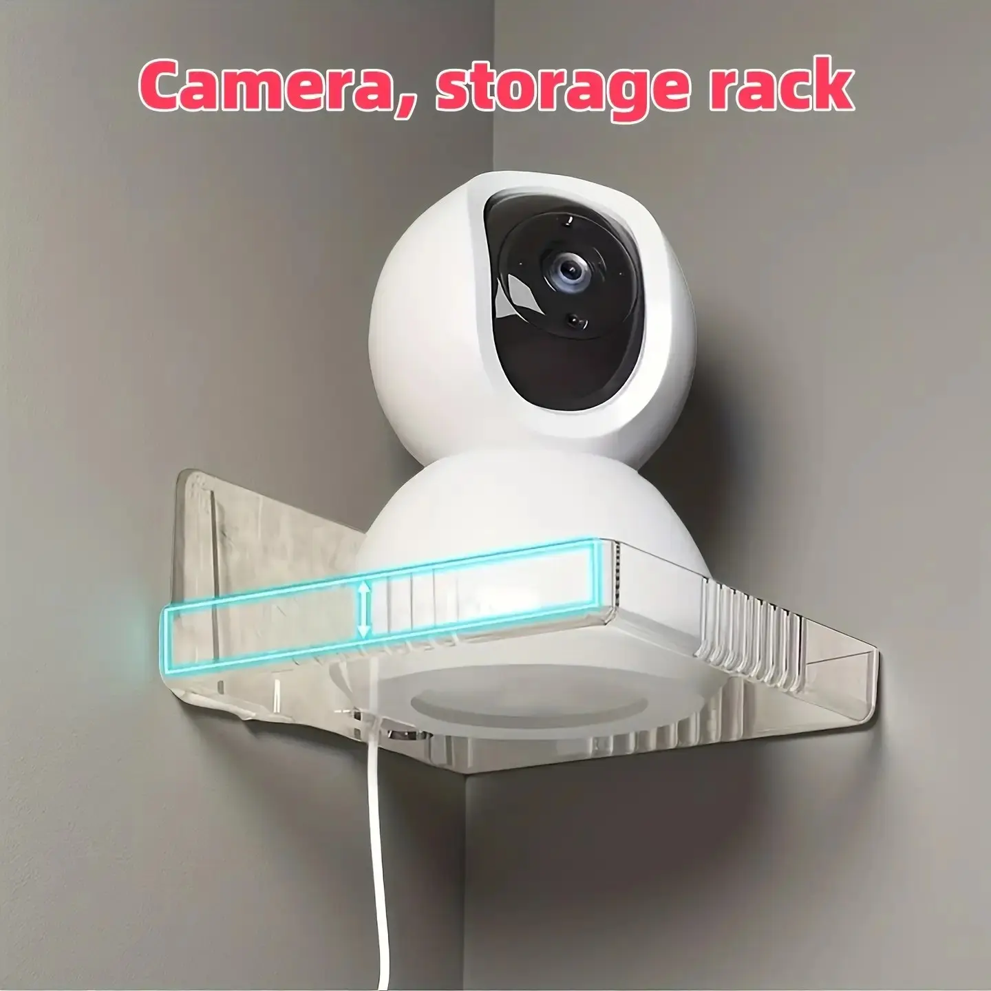 1 PC No-Drill Camera Stand for Ring Nest Arlo Blink, Versatile Strong Adhesive Secure Safety Wall Mount Base, Space-Saving Indoor Outdoor Camera Rack, Compatibility Installation