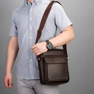 Men's Single Shoulder Bag Crossbody Bag iPad Laptop Bag Horizontal A4 Document Bag Men's Business Small Backpack