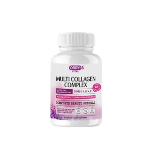 Orry's Vital Multi Collagen Complex 90 Capsules - Hydrolyzed Collagen Peptides Types I II III V X Moringa Ashwagandha Sea Moss for Skin Joints Gut Health & Overall Vitality - Healthcare