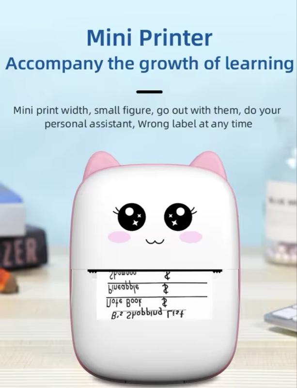 MINI Portable Thermal Printer Wireless Label Memo Machine 200dpi Bluetooth Inkless Pocket Imprimante Phone Notes Printing Paper with 3 White & 3 Color Rolls for Home Offices School. Once item is used no returns. All items have been tested by Manufacturer.