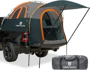 Umbrauto Truck Bed Tent with Awning: 6.4-6.7FT PU3000mm Waterproof Tailgate Pickup Truck Tents, Easy Set-up for 2 Person, Fits Full Size Short Bed, Chevy, Dodge, Ford, GMC
