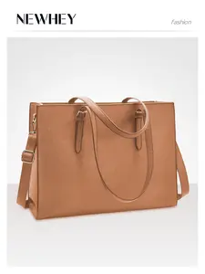 Laptop Bag for Women 15.6 Inch, Waterproof Vegan Leather, Professional Business Office Briefcase, Large Work Handbag for Teachers, Travel Essentials