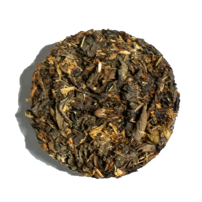 Lemon Ginger Tulsi No. 61 Probiotic Tea Discs - Caffeine-Free Herbal Detox & Digestion Support - Sugar-Free Gut Health Tea - US Beverage