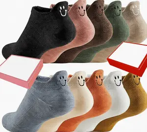 Women Cute Socks 10 Pairs Cotton Kawaii Embroidered Funny Low Cut Ankle Socks for Women Girls