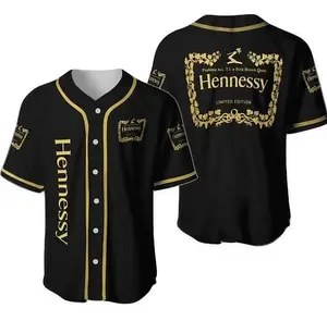 Hennessy Black Limited Edition Baseball Jersey Br Jersey Shirt Drinking gift Baseball Jersey Gift For Br Lovers Alcohol Jersey