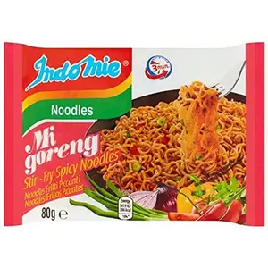 Indomie Mi Goreng Instant Stir Fry Noodles, Halal Certified, Hot & Spicy/Pedas Flavor 2.82 Ounce (Pack of 30)