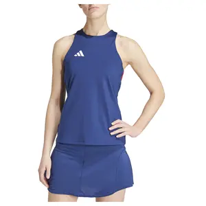 adidas Womens Crew Neck Athletic Tank  Casual - Blue