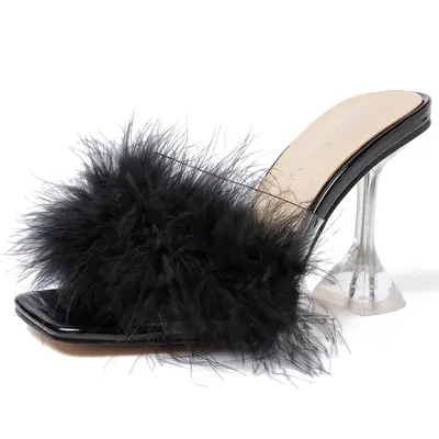 Fluffy Feather Kitten Heels Fashion Nova TikTok Shop