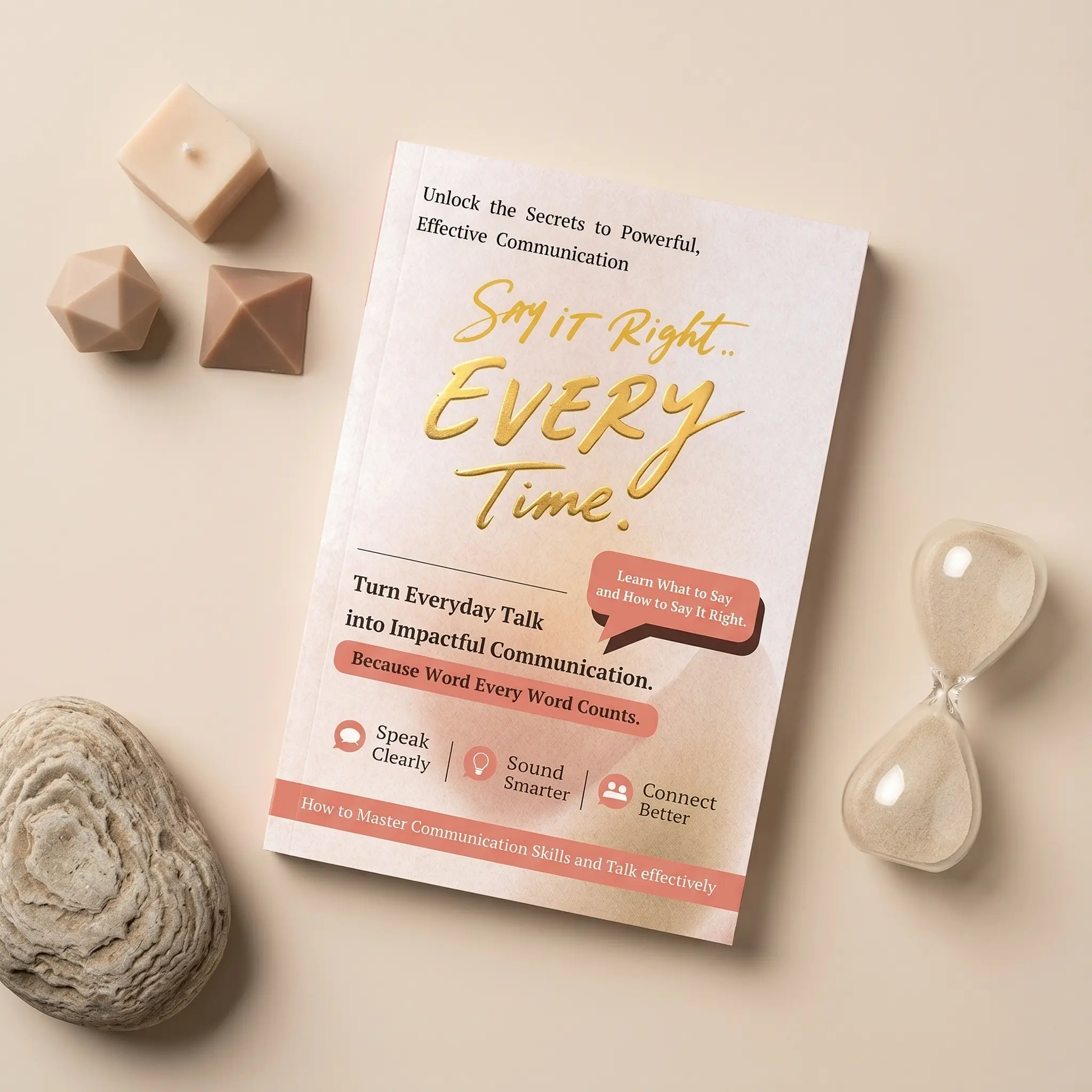 Hardcover Confident Communication Guide: Practical Techniques, Workplace Conversation Scripts, Self-Improvement Journal for Anxiety Relief