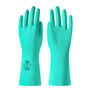 COOLJOB 18 Mil Chemical Resistant Nitrile Gloves, Resist Household Acid, Alkali, Solvent and Oil, Latex Rubber Free