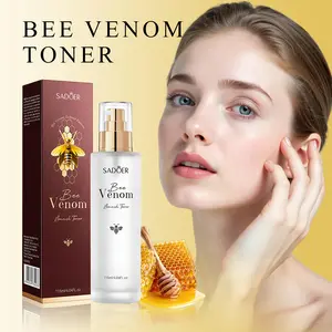 SADOER Bee Venom Facial Toner with Honey Essence, Refreshing Hydrating Toner for Dry Dull Skin, 115ml