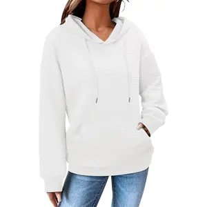 Onlypuff Womens Hoodie Sweatshirt Lightweight Cozy Waffle Knit Pullover Top with Kangaroo Pockets