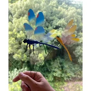 12 Pack 3D Dragonfly Garden Clips – Outdoor Insect Repellent Fly & Bird Deterrent – Waterproof Decorative Pins for Patio Plants Deer Wasp Prevention Indoor Outdoor Use