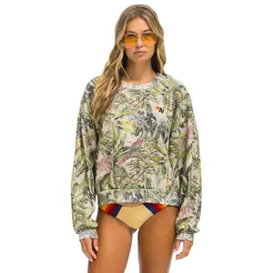 JUNGLE RELAXED CREW SWEATSHIRT - SAND