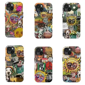 Sublime Sun Graphic Phone Case, Punk Rock Beach Style Protective Cover, Compatible with iPhone 11-17 Pro Max/Plus and Samsung Galaxy S23-25