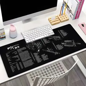 AR-15 Blueprint Gaming Desk Mat, XXL Extended Mouse Pad with Anti-Slip Base, Firearm Diagram Desk Pad for Office & Gaming, Gun Enthusiast Themed Pad for Hobbyists, Cool Gift for Gun Lovers