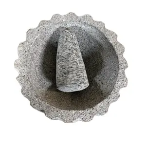 Volcanic Stone Mortar and Pestle from San Nicolas de Obispo Michoacan Unique Handcrafted Kitchen Tool