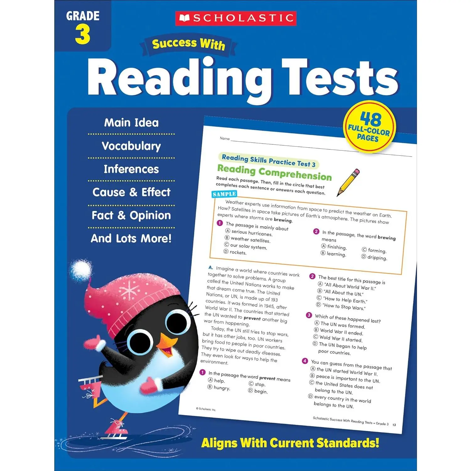Scholastic Success with Reading Tests Grade 3 Workbook - Paperback