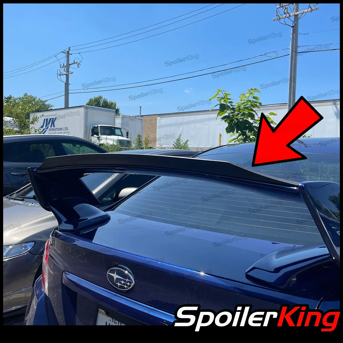 Subaru WRX STI 2015-2021 Add-on Gurney Flap Spoiler (284M) with Self Adhesive Tape, Handmade per Order, Polyurethane Auto Body Replacement Part