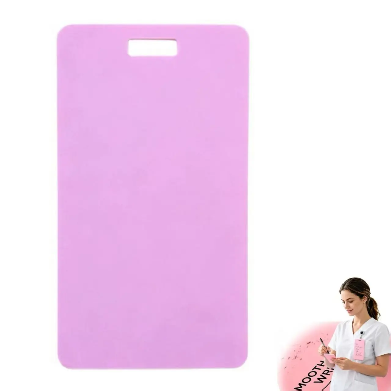 Erasable Badge Sticky Notes, Reusable Silicone Vertical Horizontal Badge Buddy Nursing, Ballpoint Pen Write&Alcohol Wipeable Notepad, Lightweight ID Card Badge Reel Notepad for Nurses Doctor