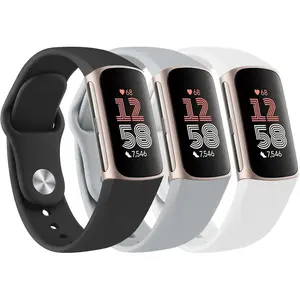 Bands for  Charge 6 Bands, Charge 5 bands Women Men - 3 Pack, Soft  Adjustable   Strap